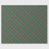 Grüner Tartan-karierter Feiertag Geschenkpapier (Flach)