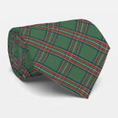 Grüner Tartan-Karo Krawatte (Gerollt)