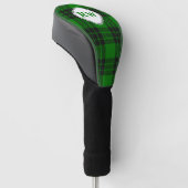 Grüner Tartan-Karo-Monogramm Golf Headcover (angewinkelt)