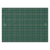 Grüner Tartan-Karo-Monogramm Tischdecke (Vorderseite (Horizontal))