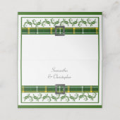 Grüner Tartan Platzkarte (Außenseite Aufgefaltet)