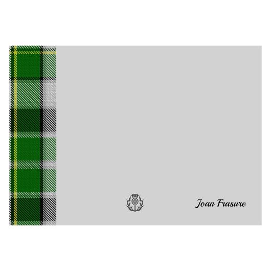 Grüner Tartan & Scottish Thistle Post-It Notes Klebezettel