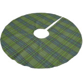 Grüner Tartan - Weihnachtsbaum-Rock Polyester Weihnachtsbaumdecke (Schrägansicht)