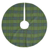 Grüner Tartan - Weihnachtsbaum-Rock Polyester Weihnachtsbaumdecke (Vorderseite)