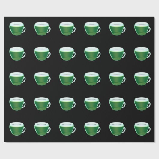 Grüner Tee Geschenkpapier (Flach)