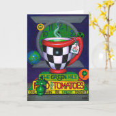 GRÜNER TEE KARTE (Gelbe Blume)