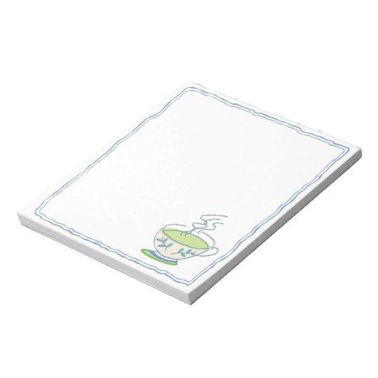 Grüner Tee Kleiner Notepad Notizblock (Rotiert)