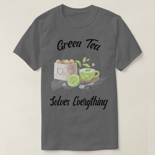 Grüner Tee löst alles Teekanne Teetasse Teabag (Design vorne)