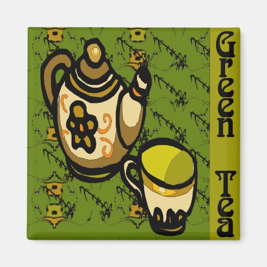 Grüner Tee Magnet (Vorne)