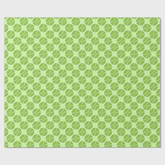 Grüner Tennisball Geschenkpapier (Flach)