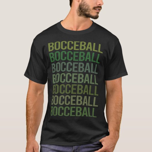 Grüner Text Bocce Ball Bocci Boccie T-Shirt (Vorderseite)