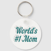 Grüner Text der Mama Schlüsselanhänger (Vorderseite)