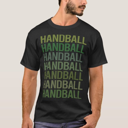 Grüner Text Handball T-Shirt (Vorderseite)