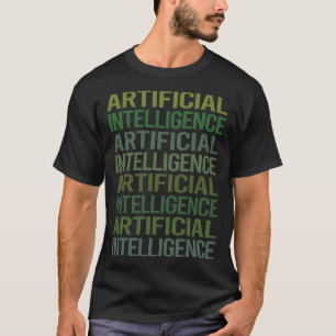 Grüner Text Künstliche Intelligenz KI T-Shirt