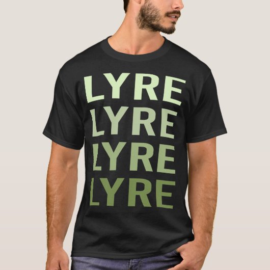 Grüner Text Lyre T-Shirt (Vorderseite)