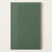 Grüner Texturierter 5,5x8,5 Planer für Zuhause ode (Rückseite)