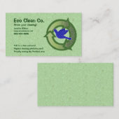 Grüner Themed Vogel recyceln Geschäfts-Karte Visitenkarte (Vorne/Hinten)