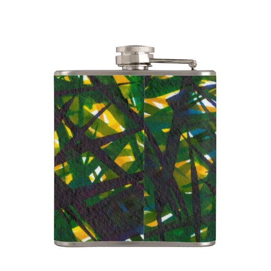 Grüner Thicket II Flachmann (Rückseite)