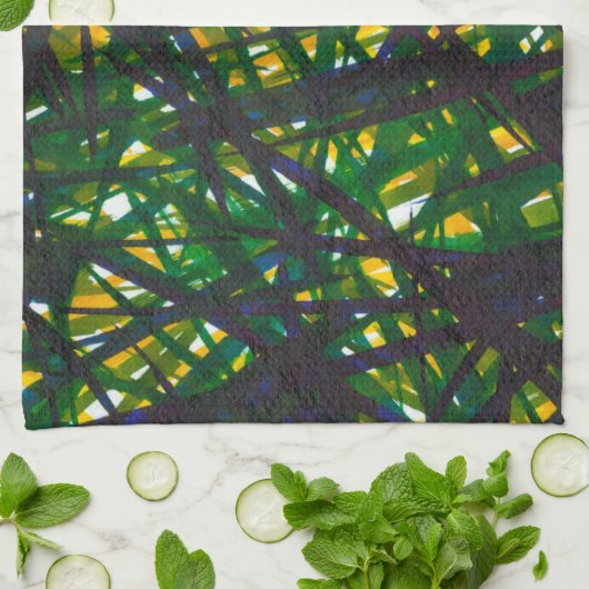 Grüner Thicket II Handtuch (Gefaltet)