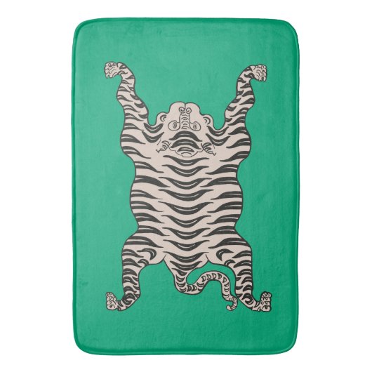 Grüner Tiger Badematte (Vorderseite Vertikal)