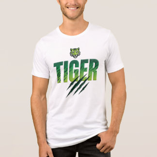 Grüner Tiger Fette Typografie Tri-Blend Shirt