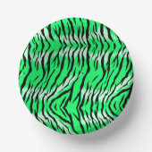 Grüner Tiger Tierhaut Muster Design Pappteller (Vorderseite)