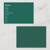 Grüner Tile - Chubby Visitenkarte (Vorne/Hinten)