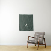 Grüner Tischläufer-Banner mit Firmenlogo Wandteppich (Beispiel)