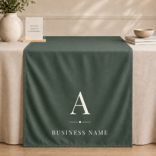 Grüner Tischläufer-Banner mit Firmenlogo Wandteppich
