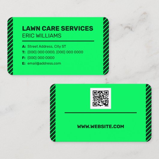 Grüner Ton minimalistisch moderne Visitenkarte (Vorne/Hinten)