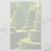 Grüner Topiary - Briefpapier (Vorderseite)