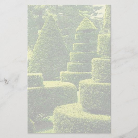 Grüner Topiary - Briefpapier (Vorderseite)
