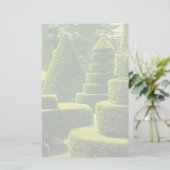 Grüner Topiary - Briefpapier (Stehend Vorderseite)