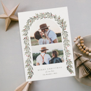 Grüner Torbogen Moderne Schrift 2 Foto Weihnachten
