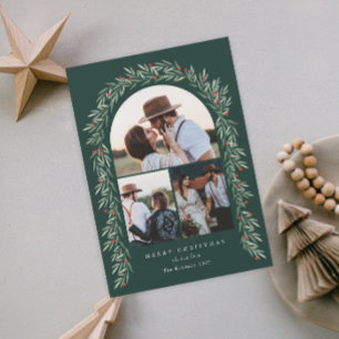 Grüner Torbogen Moderne Schrift 3 Foto Weihnachten