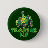 Grüner Traktor Button (Vorderseite)