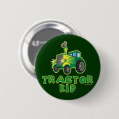 Grüner Traktor Button (Vorne & Hinten)