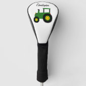 Grüner Traktor Design Golf Headcover (Vorderseite)