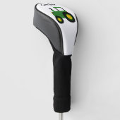 Grüner Traktor Design Golf Headcover (angewinkelt)