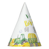 Grüner Traktor-Farm Geburtstagsfeiererhut Partyhütchen (Links)