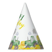 Grüner Traktor-Farm Geburtstagsfeiererhut Partyhütchen (Rechts)