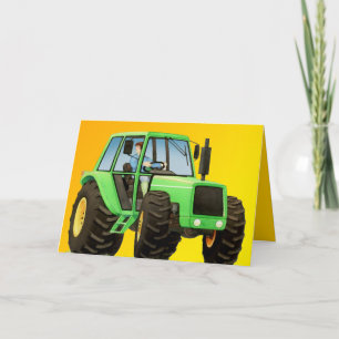 Grüner Traktor für Kinder Karte