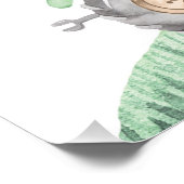 Grüner Traktor Geburtstag Begrüßung Fotodruck (Ecke)