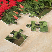 Grüner Traktor in Tulip Field, Oregon Puzzle (Seite)