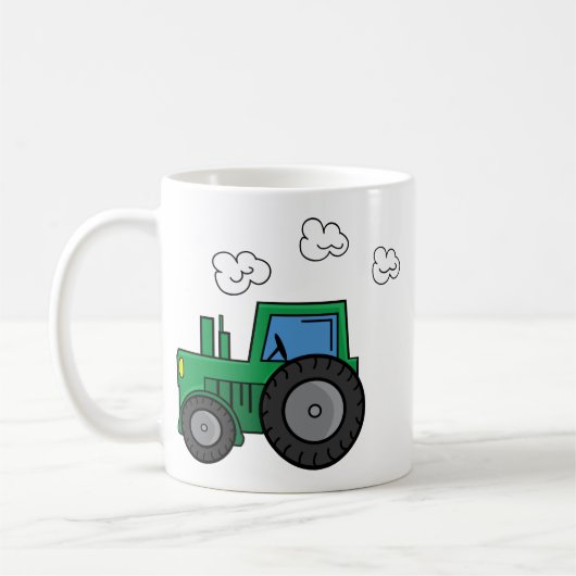 Grüner Traktor Kaffeetasse (Links)