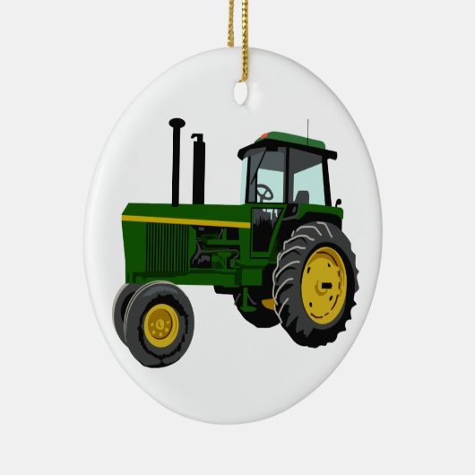 Grüner Traktor Keramik Ornament (Rechts)