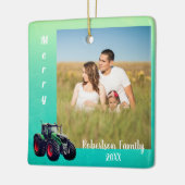 Grüner Traktor Keramikornament (Links)