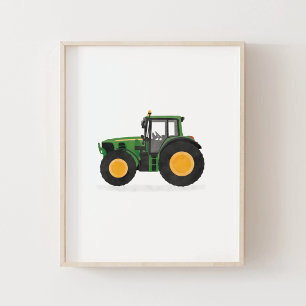 Grüner Traktor Kinderzimmer Dekoration