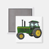 Grüner Traktor Magnet (Vorderseite/Rückseite)