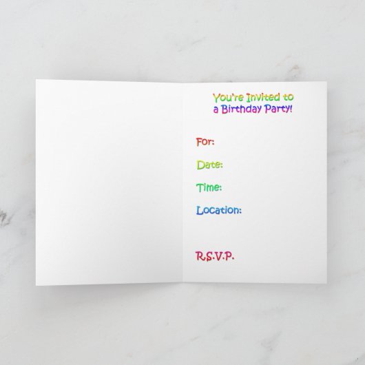 Grüner Traktor mit Balloons-Party Einladung (Innenseite)